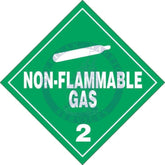Placard Class 2.2: Non Flammable Gas, Domestic Standard Worded